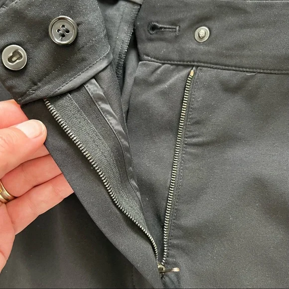 Jil Sander $795 Pleat Cuff Black All Season Casual Dress Pant Trousers Womens 36 - Picture 8 of 13